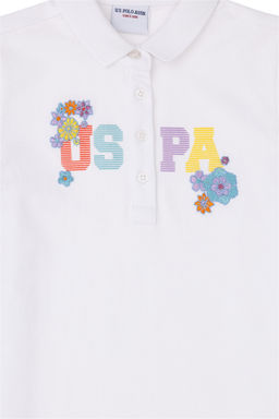 Белая футболка для девочки - U.s. polo assn фото 4