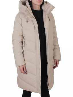 6605B LT. BEIGE Пальто зимнее женское (200 гр. холлофайбер)