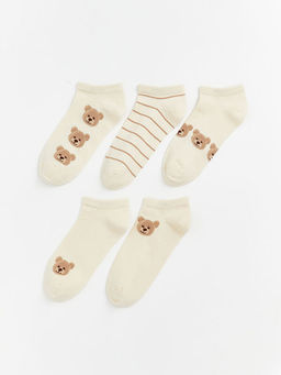 Ay? Desenli Kad?n Patik ?orap 5li