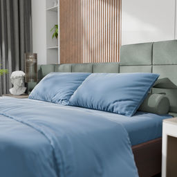 Постельное бельё Этель 2сп Tencel 180*210см, 220*245см, 50*70см-2шт, цвет серо-голубой фото 2
