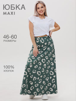 Юбка женская Ю-13 (кулирка) Темно-зеленая - Elenatex фото 16