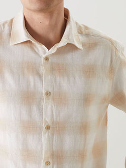 Regular Fit Uzun Kollu Ekose Poplin Erkek G?mlek