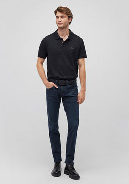 Jake Lux Black Puslu Vintage Koyu Mavi Jean Pantolon  фото 2