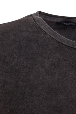 TRENDYOLMILLA Antrasit %100 Pamuk Soluk Efektli Boyfriend/Genis Kal?p Bisiklet Yaka Orme T-Shirt TWOSS23TS00112  фото 11