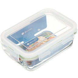 Форма для выпечки жаропрочное стекло 0.57л, пластиковая крышка 5-7 (290998) /DANIKS/  фото 3