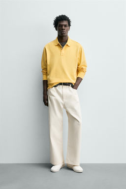 POLO PIQU? REGULAR FIT LAVADO / Amarillo