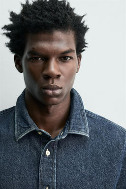 RELAXED FIT DENIM SHIRT - Zara фото 6