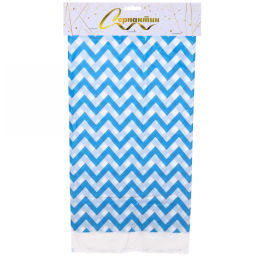 Цена за 5 шт. Скатерть "Волны" голубая 108*180см, пвх