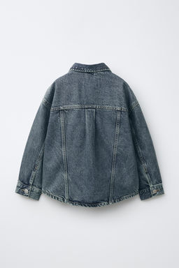 SOBRECAMISA DENIM / Azul / Verde - Zara фото 3