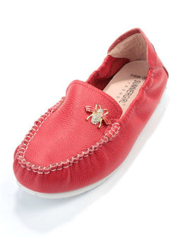 07-D303R RED Мокасины женские (натуральная кожа) - No name фото 4
