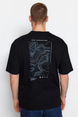 TRENDYOL MAN Beyaz Oversize/Genis Kesim Bask?l? %100 Pamuklu T-Shirt TMNSS23TS00238 - Trendyolmilla фото 4