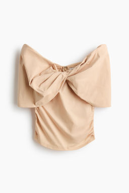 Top off-the-shoulder con detalle girado - H&m фото 2