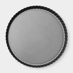 Форма для выпечки Доляна «Жаклин. Рифлёный круг», 22×2.5 см, антипригарное покрытие, разъёмная, чёрная