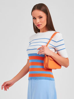 Блузка вязаная в полоску