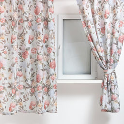 Комплект штор для кухни с подхватами Этель «Цветущий сад» 145×180 см - 2 шт., 100% п/э