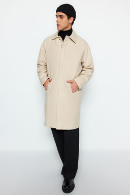 TRENDYOL MAN Vizon Unisex Regular Fit Yun Kar?s?ml? Kase K?sl?k Kaban TMNAW24KB00004 - Trendyolmilla фото 4