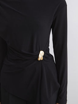 Kay?k Yaka B?zg?l? Bluz