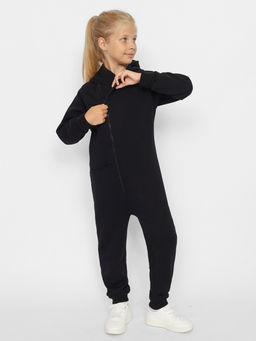 CRB wear/CWJG 90224-22 Комбинезон для девочки,черный/Ex.Cherubino  фото 4