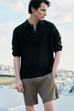 CAMISA DE LINO SIN BOTONES - H&m фото 7