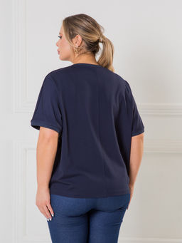 Блузка 1471 из вискозной ткани со вставкой из экокожи - Novita фото 5