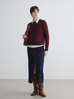 Bisiklet Yaka Kad?n Triko Kazak