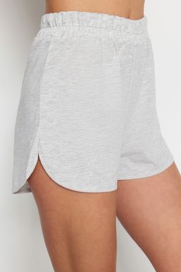 Trendyolmilla Gri Buzgulu Sortlu Orme Pijama Tak?m? THMSS23PT00010
