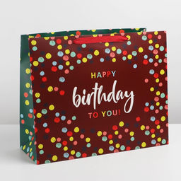 Пакет подарочный ламинированный, упаковка, «С днём рождения», XL 49 х 40 х 19 см