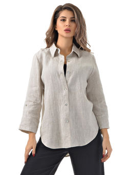 Рубашка  100% лён умягченный и варёный - А+б коллекция фото 6