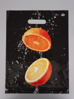 Цена за 50 шт. Пакет подарочный Апельсиновый взрыв  40 х 31 см 60 мкм