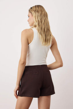 Kahverengi Kemer Detayl? Mini Denim Sort Etek TWOAW26ET00074 - Trendyolmilla фото 4