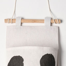 Кармашек текстильный цвет черно/бел 3 отделения, 57х19 см - Доляна фото 3