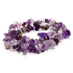 Бусы из камня Аметист оберег взаимной верности и любви 85см