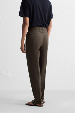 100% LINEN SUIT TROUSERS - Zara фото 3