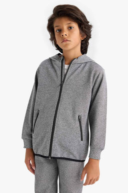 Kap__onlu Fermuarl_ Sweatshirt Erkek _ocuk - Defacto фото 3