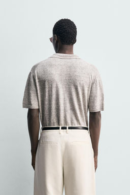 POLO PUNTO 100% LINO / Gris vigor? - Zara фото 3