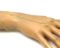 Браслет на ногу из серебра куб.циркон., ТБН-620лп