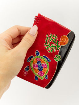 Кошелек под мелочь Набор из 3х шт. Морское дноручной принт №0606/22 - Ганг фото 3