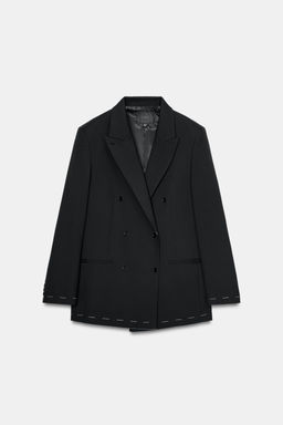 BLAZER OVERSIZE PESPUNTES / Negro - Zara фото 9
