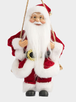 Изделие декоративное, 23 см, подвесное, полиэстер, Санта на качелях, New year - Anna lafarg фото 4