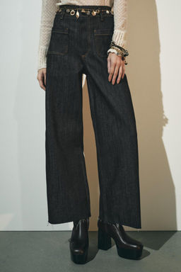 ZW COLLECTION WIDE-LEG HIGH-WAIST JEANS - Zara фото 10