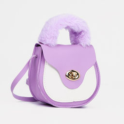 Сумка детская на застёжке, цвет сиреневый