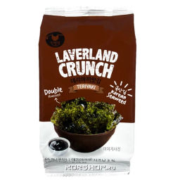 Хрустящая морская капуста со вкусом соуса терияки Laverland Crunch Manjun, Корея, 4,5 г