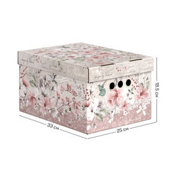 VAL JR-BCTN-4Smix Короб картонный, складной, малый, 25*33*18.5 см, 2 цвета, набор 4 шт., JARDIN, шт