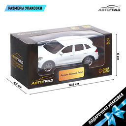 Машина металлическая PORSCHE CAYENNE TURBO, 1:43, цвет белый - Автоград фото 3