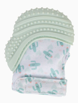 Прорезыватель на ручку для зубов «Кактусы», светло-зеленый