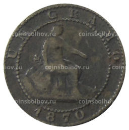 1 сентимо 1870 года Испания