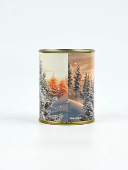 Цена за 2 шт. Копилка банка новогодняя, металл Зима подарит, 7.5?9.5 см