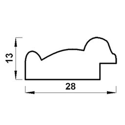 Рама для картин (зеркал) 30×40×2.8 см, пластиковая, Calligrata 6448, серебристый