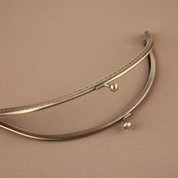 Фермуар пришивной «Полукруг», 20×9 см, цвет бронзовый