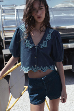 CAMISA Z1975 DENIM BORDADOS / ?ndigo - Zara фото 2